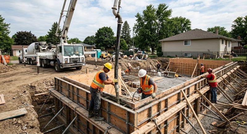Basement Concrete Pouring in Fredericksburg, VA