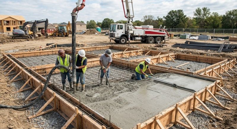 Poured Foundation Installation in Columbus, OH